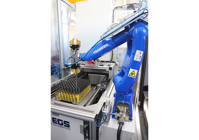 Foto Más eficacia en el proceso de esmerilado de una empresa fabricante de bombas industriales gracias a la automatización proporcionada por el robot MOTOMAN GP7 de Yaskawa.